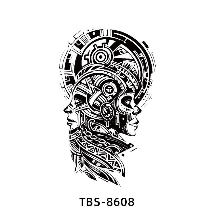 Realistiska Djurtotem Tatuering Klistermärken: Drake, Fenix, Tiger, Varg