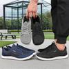 Fashionable Men'S Wide Footed Shoes Breathable Barefoot  Flat Shoes Comfort Non Slip Light Gray Mesh Walking Shoes  Sell