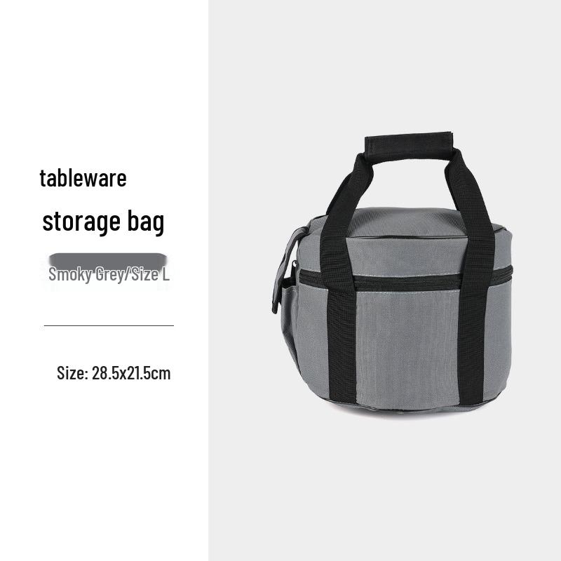 Mountain Outdoor Cooking & Tableware Set with Anti-Collision Gas Tank and Hand-Held Picnic Storage Bag.