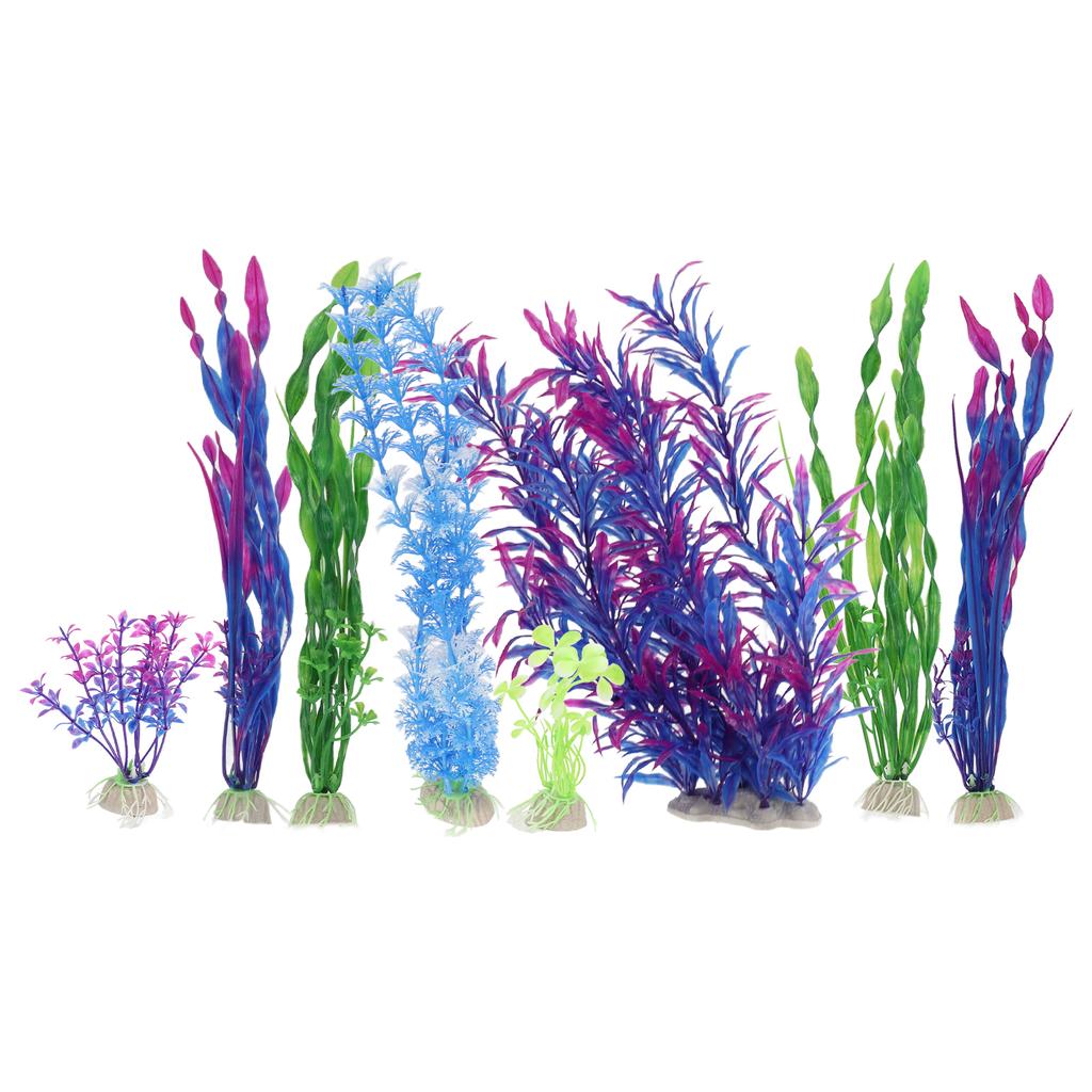 8pcs Artificial Seaweed Water Plants Plastic Fish Tank Plant Decorations for Aquarium Decoration