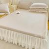 JingJingRS Summer Ice Silk Bed Skirt Cooling Mat Set