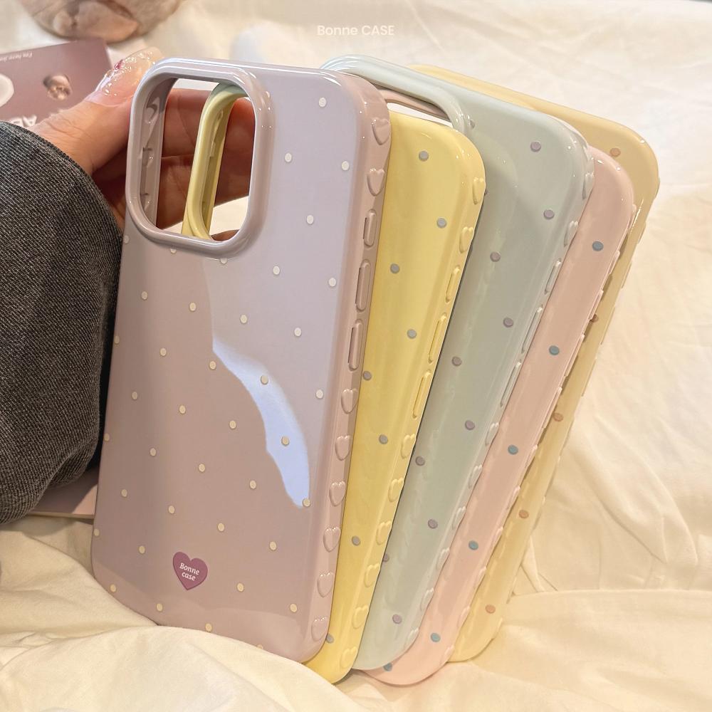 Suitable for Apple IPhone 16, IPhone 17, Color Blocking, Minimalist Polka Dot, IPhone 15 Pro Max, IPhone 14 Full Coverage, and IPhone 13 Fresh Style