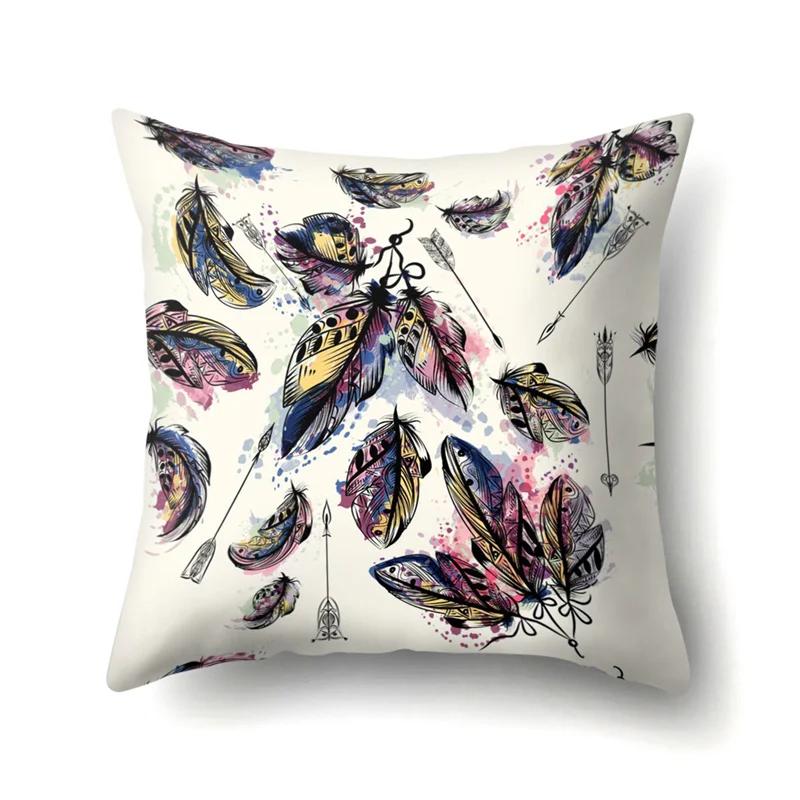 

45x45 см наволочка из полиэстера с изображением птиц и животных, подарок для гостиной, дивана, офиса, сиденья, поясничная подушка, чехол для домашнего декора 40x40cm