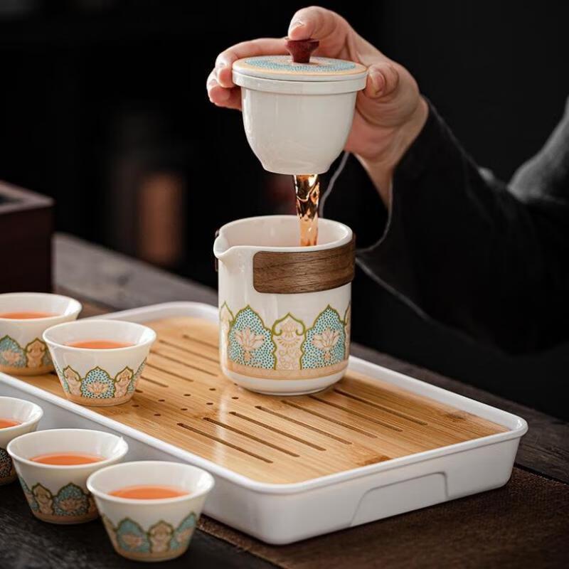 CHAHIGER TECHNOLOGY Portable Travel Ceramic Tea Set