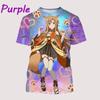 Summer Anime SAO T-Shirt Sword Art Online 3D Printed T-Shirt Harajuku Unisex Casual T-Shirt