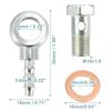 ACROPIX 4 Pcs Banjo Hose Barb Bolt Fittings Universal Banjo Fittings Fuel Line with