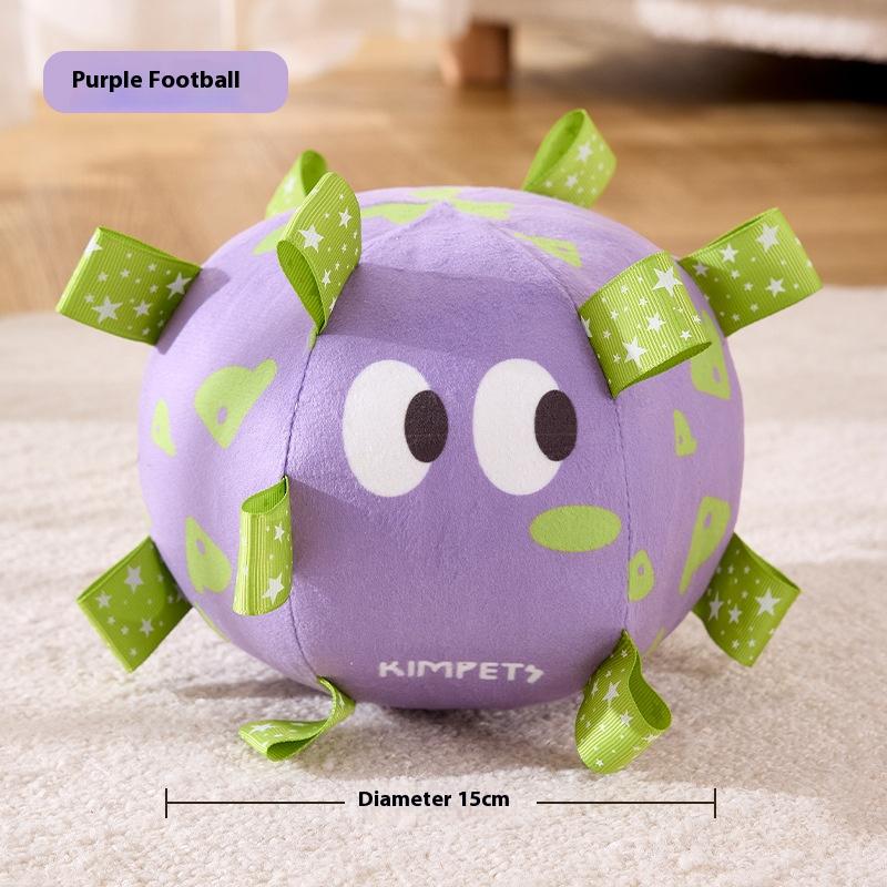 Interactive Ball Dog Toy for Aggressive Chewers Training Decompress Bite Resistant Plush Handle Dog Toys with Bells Pet Supplies