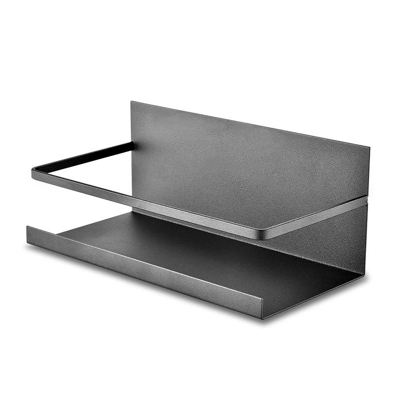 

1 шт. Креативные магнитные полки для холодильника, съемные боковые органайзеры для холодильника, бесплатные боковые настенные полки чёрный