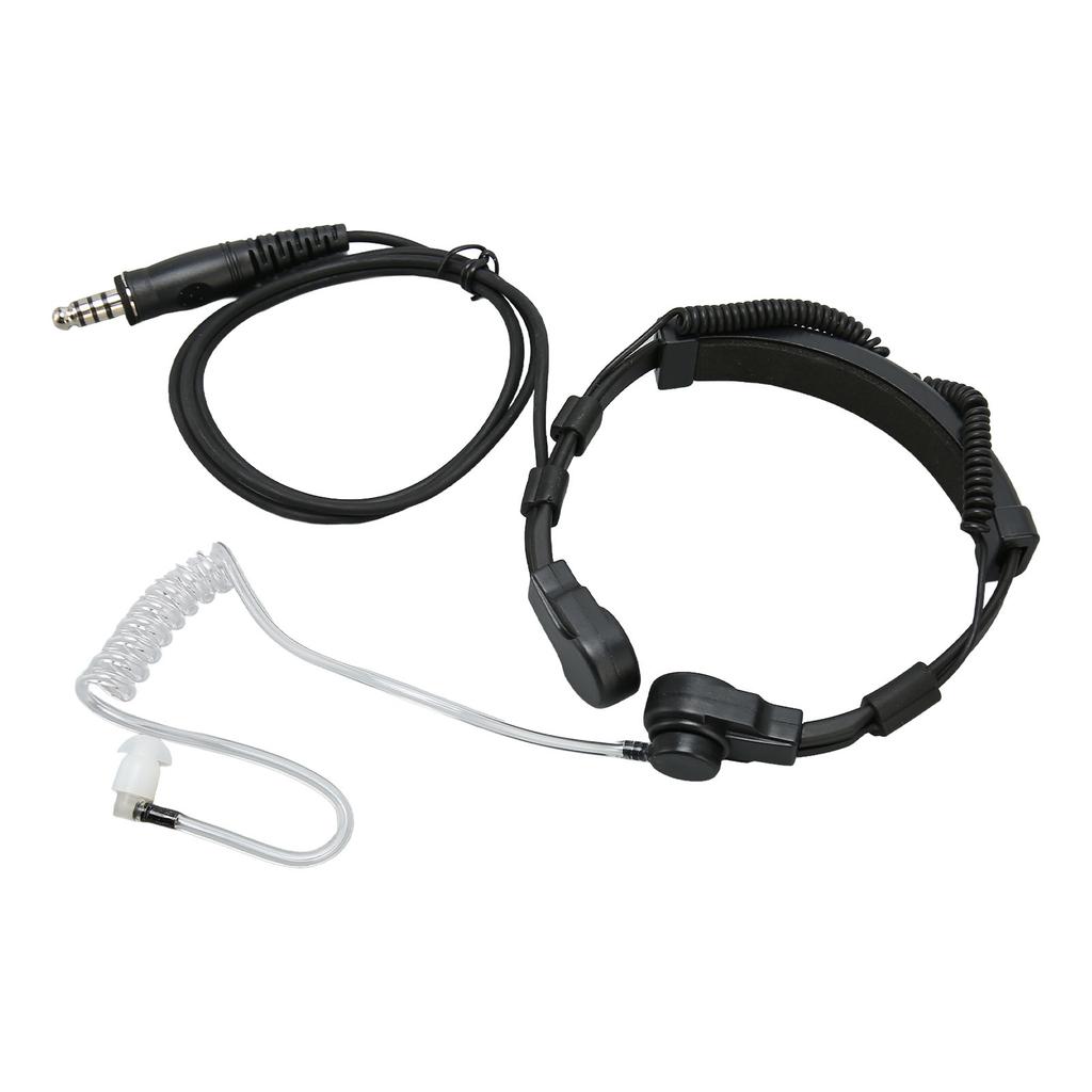 U94 PTT Adapter Hands Free Push to Talk Military Adapter Cable with Throat Mic Earpiece for Alan