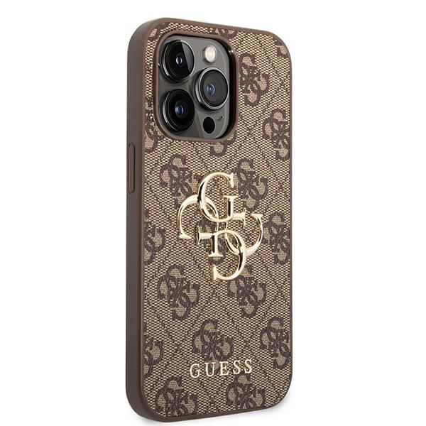 Guess Guhcp15L4Gmgbr Iphone 15 Pro 6.1 Brązowy/Brown Hardcase 4G Big Metal Logo