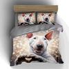 Smiling dog portrait Bedding Duvet cover sets Duvet covers Pillowcases gifts (1 * Duvet Cover 2 * Pillowcases, without duvet insert)