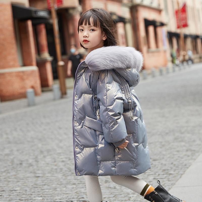 Barns vardagsdunjacka, förtjockad kappa för flickor vinter