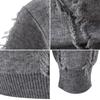 Ripped Sweater Men's Autumn and Winter New Sweater Knitted Sweater Men's Thickened Men's Sweater