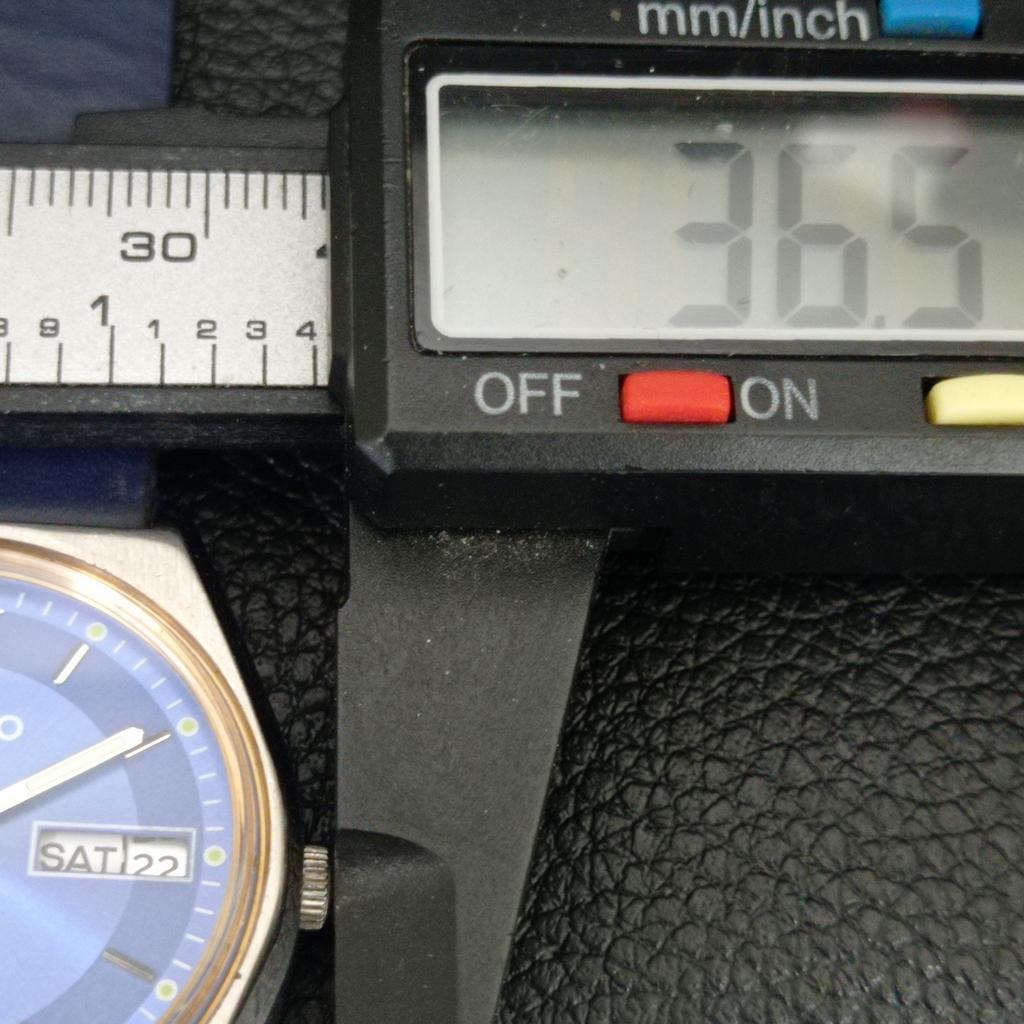 VINTAGE SEIKO 5 AUTOMATIC 6309A JAPAN MENS BLUE COLOR DIAL WATCH a708384-1