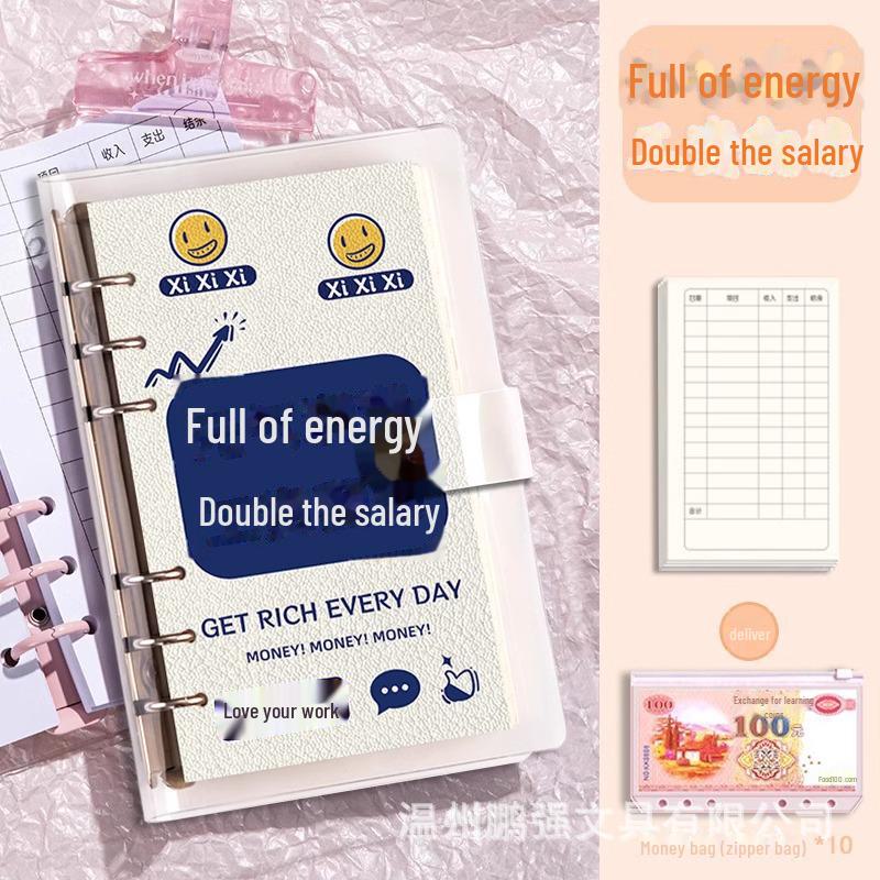 "Large Capacity Cash Deposit Book: Family Finance Management, Loose-Leaf Handbook and Bill Storage Bag"