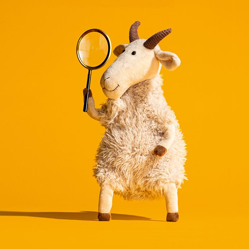 JELLYCAT Farm Animal Series Ginny Goat Cute Doll Plush Doll 26cm Height