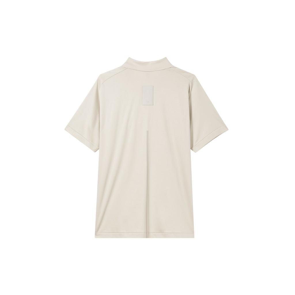 Adidas Solid Color Casual Training Short Sleeve Polo Shirt Men Tops Beige JE6666
