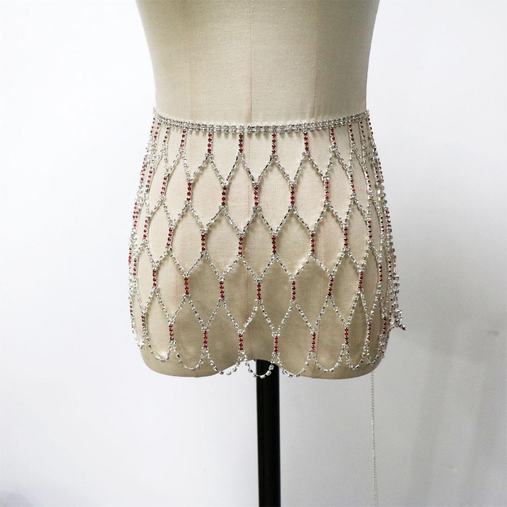 European And American Jewelry, Sexy And Fashionable Hollow Rhinestone Waist Chain, Sexy Nightclub Body Chain Jewelry.