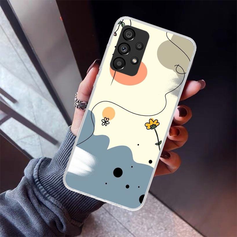 Abstract Women Face Line Phone Case For Samsung Galaxy A17 A57 A37 A16 A26 A36 A56 A15 A25 A35 A55 A14 A13 A54 A53 A34 A24 A33 A