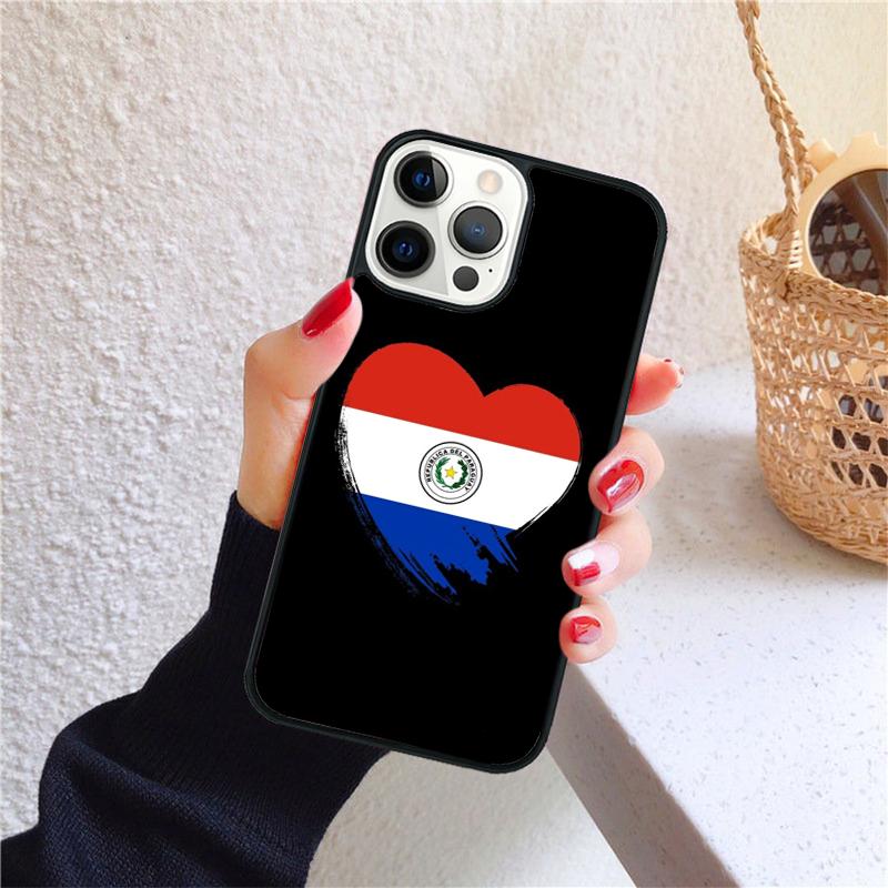 Paraguay Flag Phone Case for iPhone 17 Air 16 15 14 12 13 PLUS 11 PRO MAX Back Cover Fundas Shell