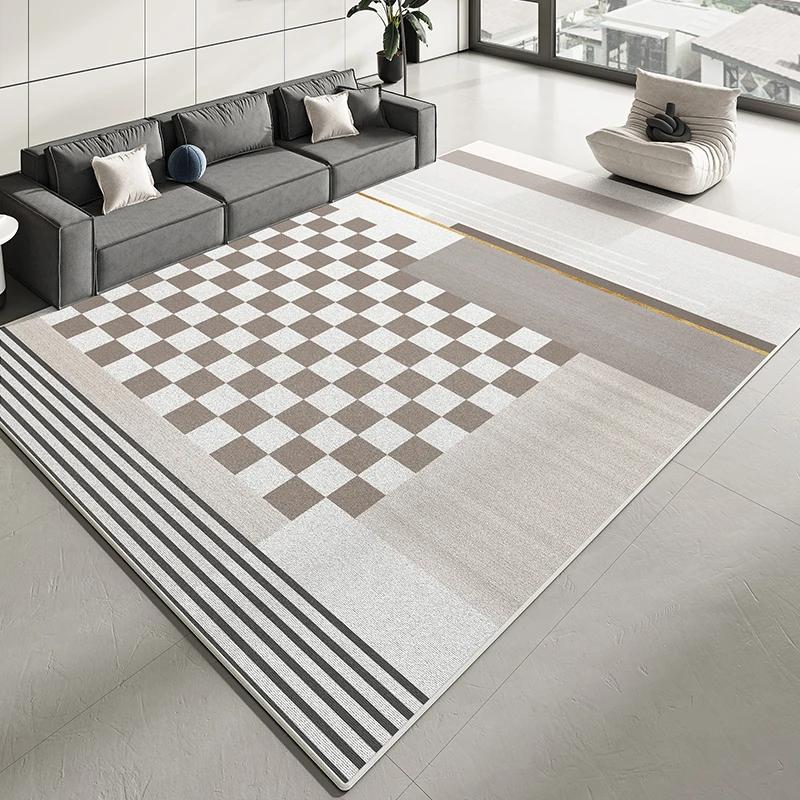 VIKAMA Modern Minimalist Living Room Carpet, Sofa Coffee Table Easy-to-Care Floor Mat, Bedroom Cloakroom Carpet, Home Decoration