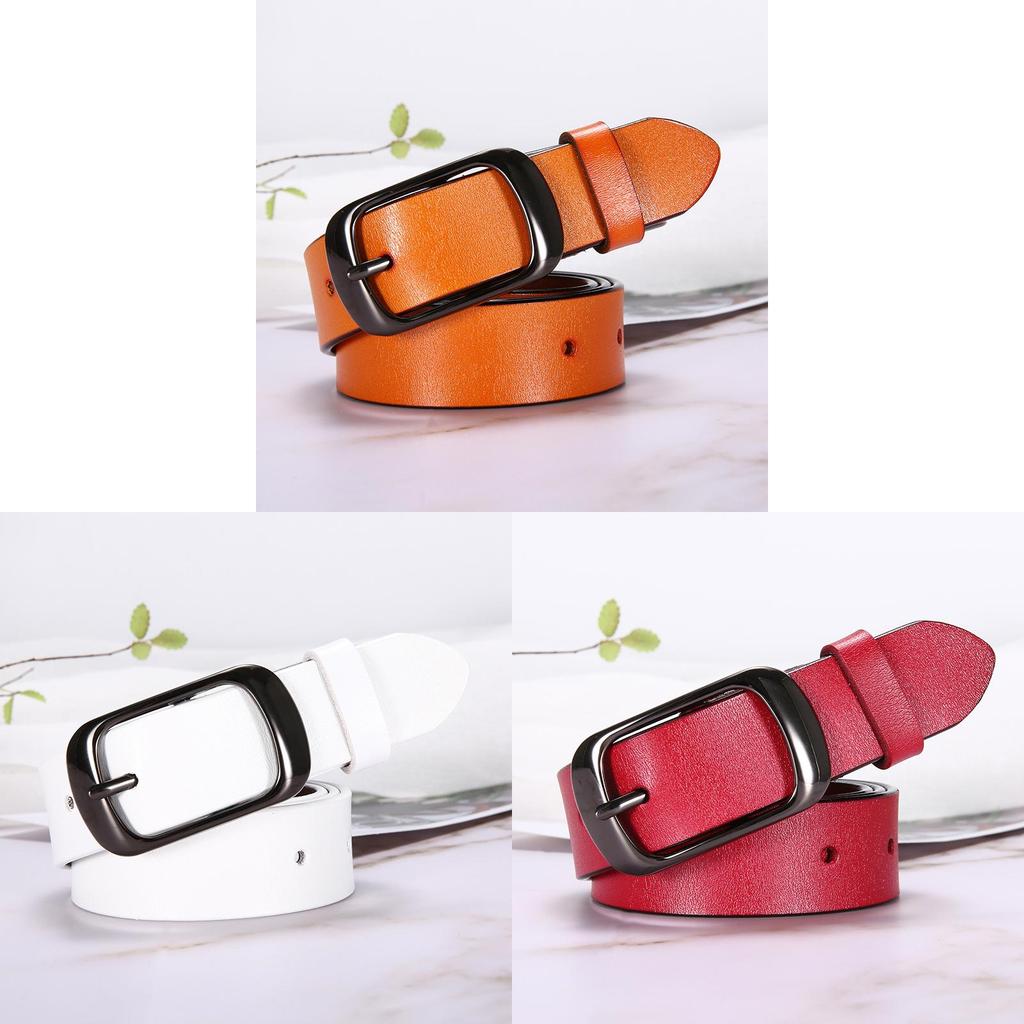 Genuine Leather Womens Belt With Alloy Buckle For Casual Fashion And Office Wear
