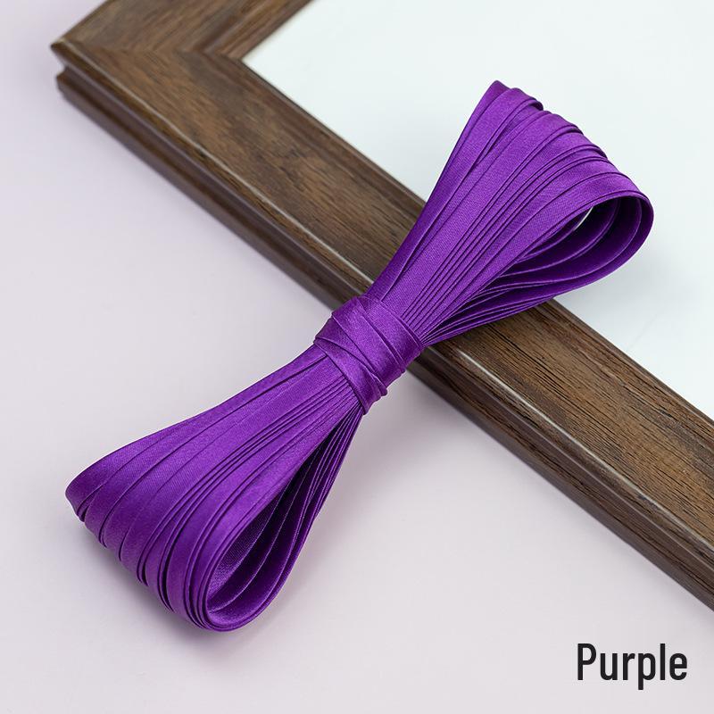 Hengmeihe Satin Cheongsam Paspelband - 0,6 cm Bügelfreie Saumeinfassung für Bekleidungszubehör