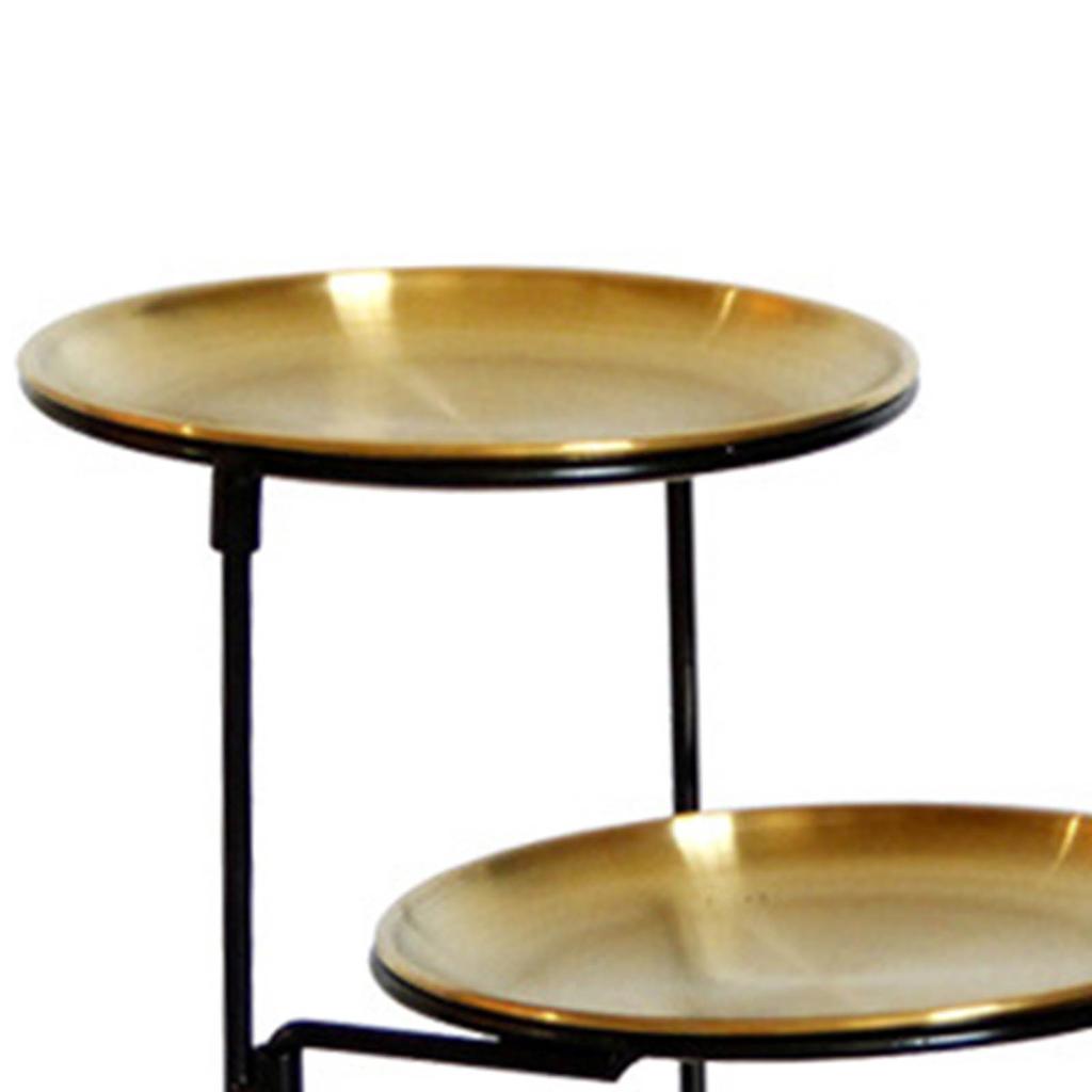 Three Layer Fruit Basket Stainless Steel Fruit Basket Modern Multi Layer Fruit Snack Storage Basket Golden