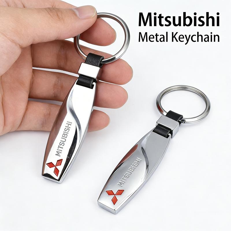 Alloy Car Keychain Holder Key Rings Pendant Decoration for Mitsubishi Mercedes Benz Emblem