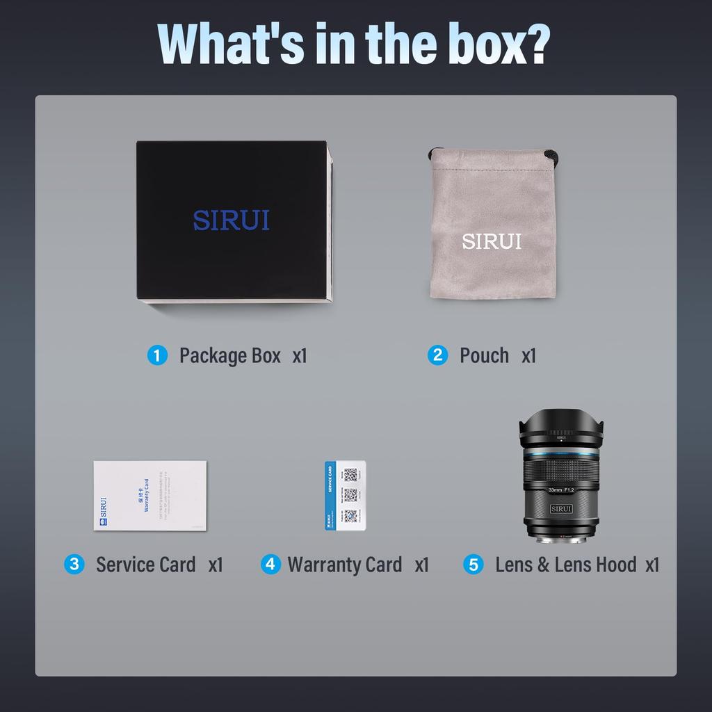 SIRUI Sniper 33mm Autofocus Camera Lens for Series Lens, F1.2 Wide-Angle APS-C A5, A6, A7, FX, A9, ZV-E (E-Mount, Black)