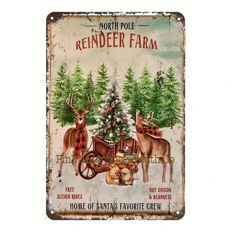 Retro Funny Theme Tin Paintings for Living Room Bedroom Kitchen Wall Decor