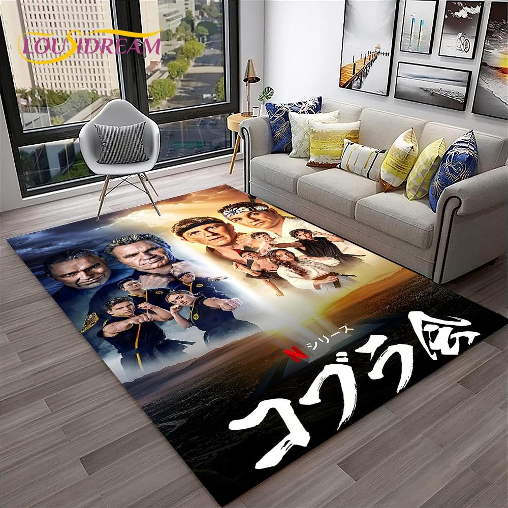 3D Cobra Kai Amanda TV Karate HD-Teppich für Zuhause, Wohnzimmer, Schlafzimmer, Sofa, Fußmatte, Dekor, Kinderspielbereich, Teppich, rutschfeste Bodenmatte