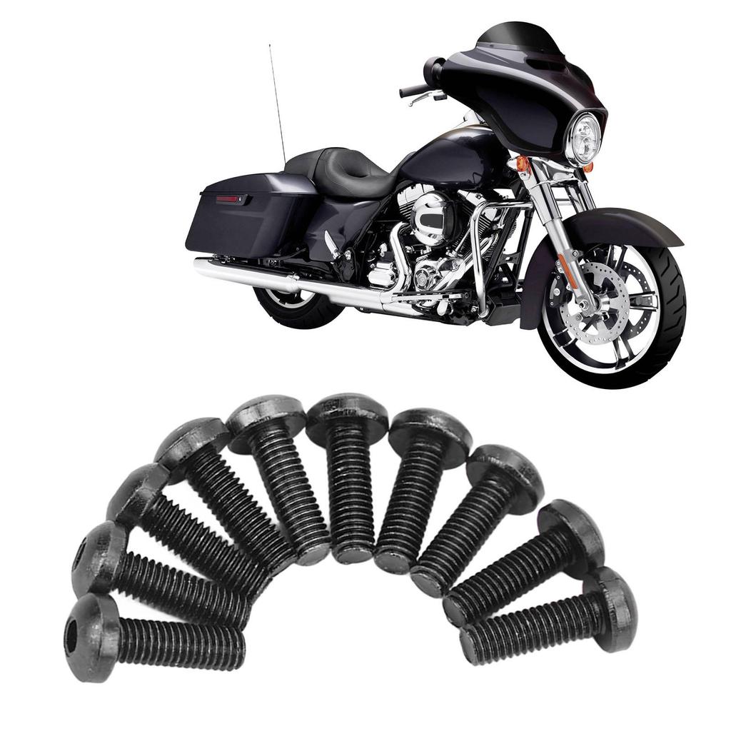 M5 Motorcycle S Nuts Gaskets Set Aluminum Alloy Rubber Replacement for