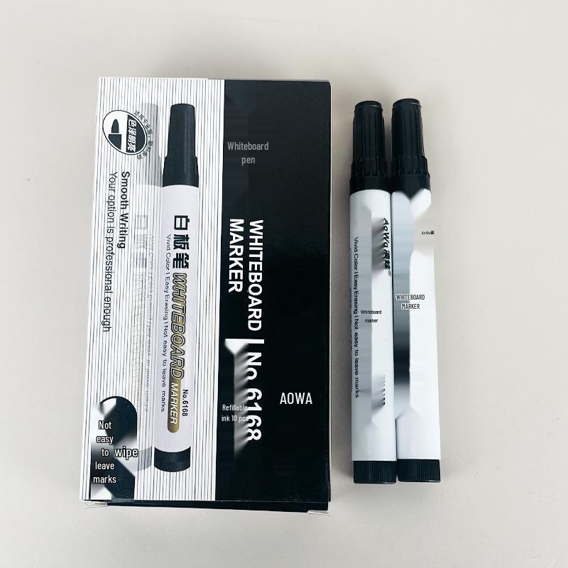 Erasable Refillable Whiteboard Marker, Thick Tip, Large Capacity for Office & Teachers, Red/Black