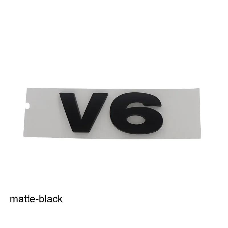 3D Premium V6 V 6 Letters Car Engine Hood Fender Trunk Tail Rear Decal Emblem Badge Sticker for Discovery Evoque Vogue