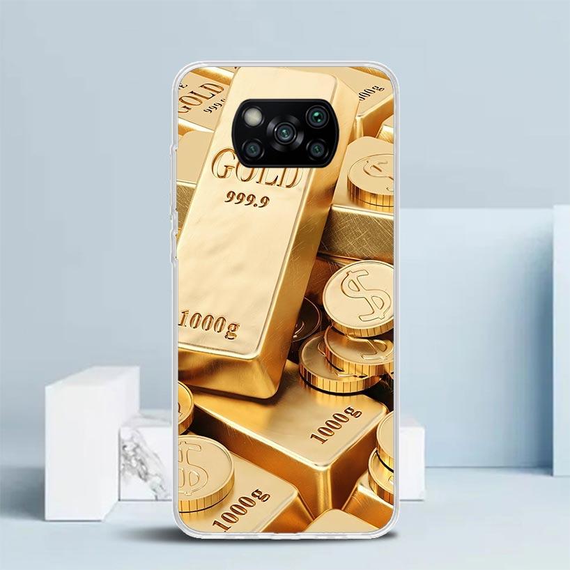 Fine Gold Pattern Printing Soft Cover for Xiaomi Poco F7 Ultra X7 X6 X5 Pro M7 Phone Case Redmi 15 15C 13 13C 12 12C 10 10C Prin