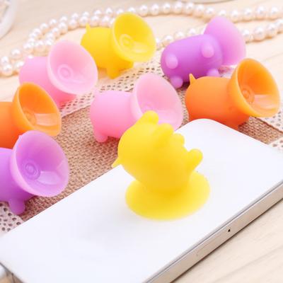 Silikon Saugnapf süße Schwein Mini Telefon Halter Cartoon Stand Smartphone Stand Telefon Zubehör Geschenk