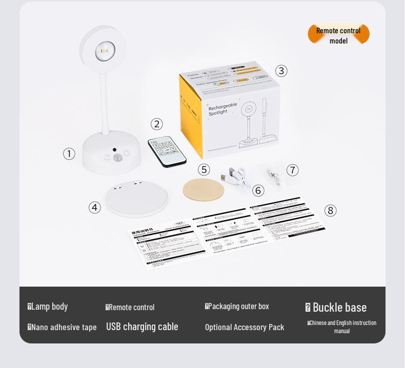 Smart LED Induction Wall Spotlight with Remote Control