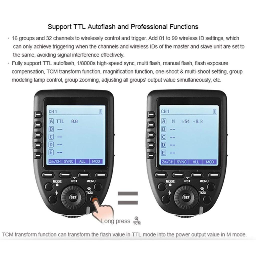 Übereinstimmung GODOX Wireless Flash Trigger HSS TTL für SonyMI Blitzschuh Kamera Flash Godox TT350S V350S TT685S V860S V850 AD200 AD400Pro AD600 Pro AD600