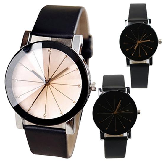 Watch Easy To Read Round Dial Alloy Case Couple Quartz Wristwatch for Festival Gift