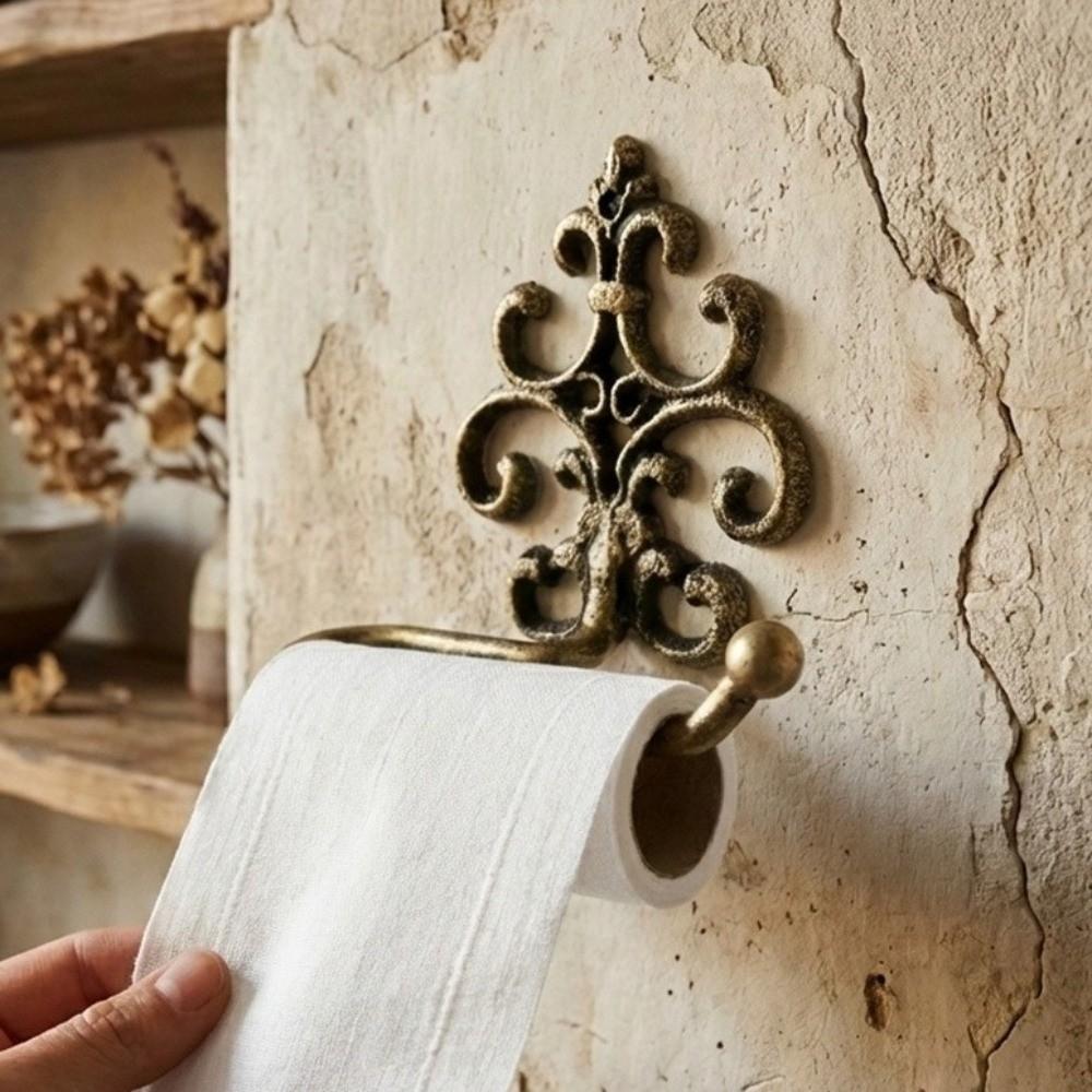Wall-Mounted Paper Towel Holder European Style Tissue Roll Rack Paper Dispenser Bathroom