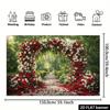 1Pcs Wedding Floral Arch Red White Roses Decoration Background Backdrop For Photo Studio Photo Booth Party