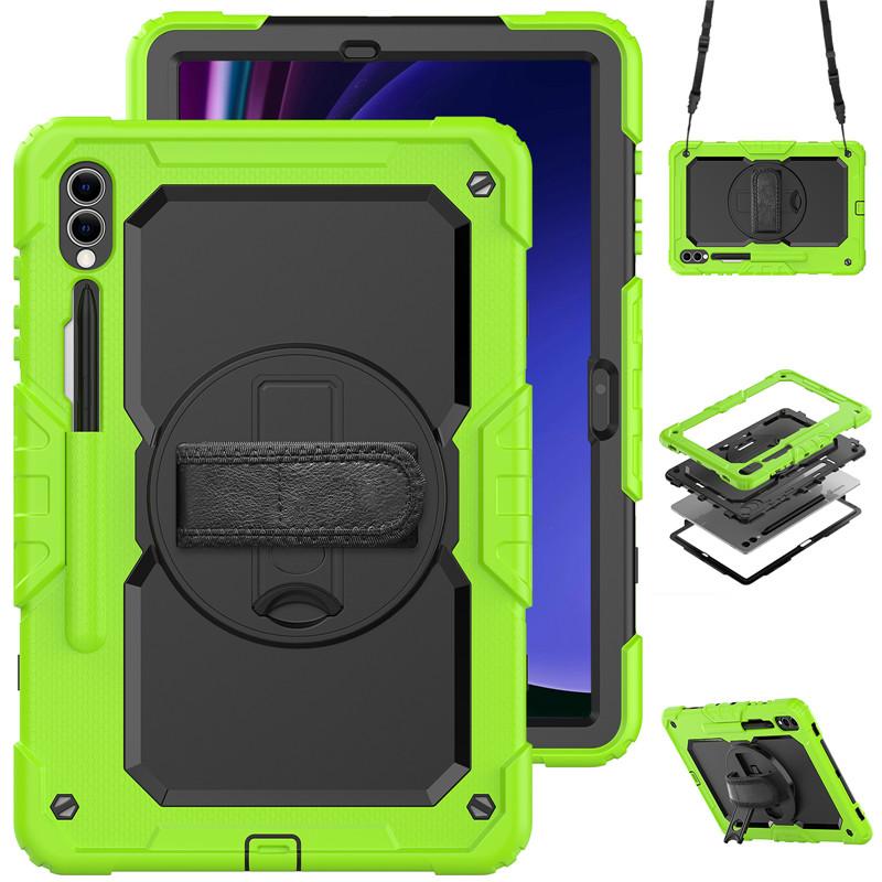 For Samsung Galaxy Tab S10 S9 S8 Ultra 14.6 S7 Plus FE 13.1 12.4 11 Inch A8 10.5 X200 S6 Lite Case Kids Stand Tablet Cover Strap
