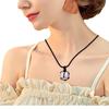 Amethyst Net Bag Pendant Necklace with Irregular Agate Stone Sweater Chain