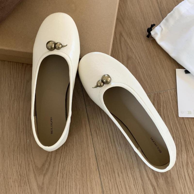 

Concise Women s Flat Shoes 2026 Autumn New Calabash Decoration Casual Shoes Mary Jane Solid Soft Women Shoes 35 бежевый