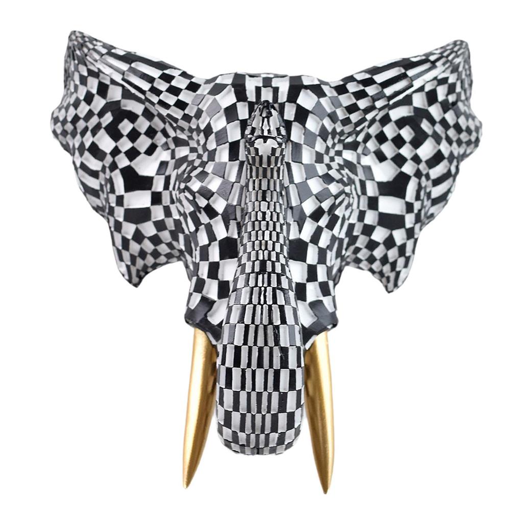 Elefantenkopf Dekor Elefantenkopf Wanddekor Tier zum Aufhängen Harz Moderne Hausdekoration Hängendes Ornament für Hotel Büro