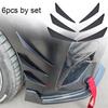 6 buc Cauciuc Universal Mașină Protector Buza Bară Față Difuzor Spate Negru Fibră de Carbon Spoiler Splitter Aripă Protecție