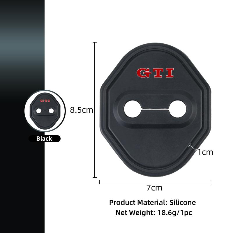 4-Piece Set of Universal Wear-Resistant Silicone Car Door Lock Covers ForVW GTI Tiguan Passat B5 B6 B7 CC Jetta MK5 MK6 Polo zo5