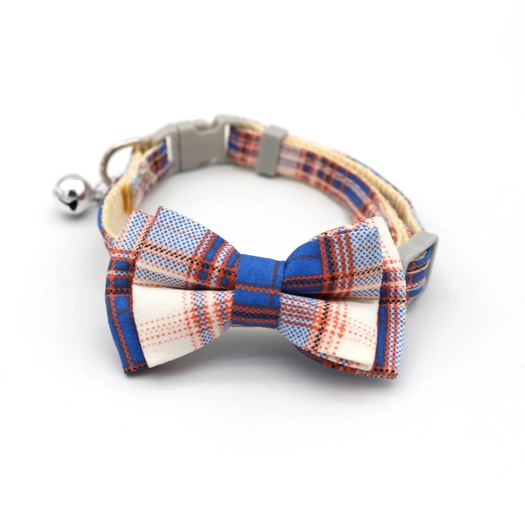 1PC Cute Cat Collar Small Puppy Cat Dog Collars Bow Kitten Collar Bowknot Necklace with Bell for Dog Cat Chihuahua Pet Supplies