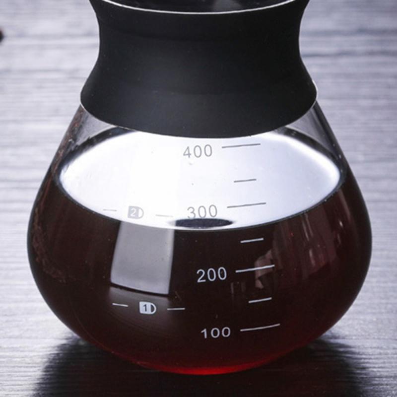 Reusable Glass Coffee Pot with Stainless Steel Filter Drip 200ml 400ml Coffee Pot Dripper Barista Pour Over Coffee Maker